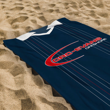 Ross County Retro 2015 Home Shirt - Personalised Lightweight, Microfibre Retro Beach Towel - 150cm x 75cm