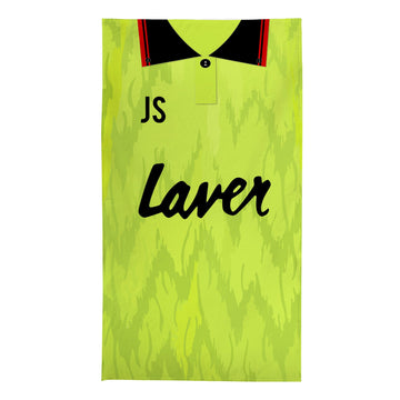 Sheffield - 1990 Away Shirt - Personalised Retro Lightweight, Microfibre Beach Towel - 150cm x 75cm