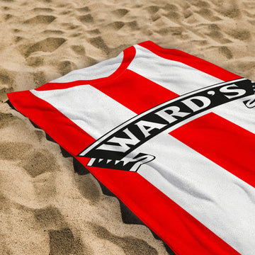 Sheffield - 1996 Home Shirt - Personalised Retro Lightweight, Microfibre Beach Towel - 150cm x 75cm