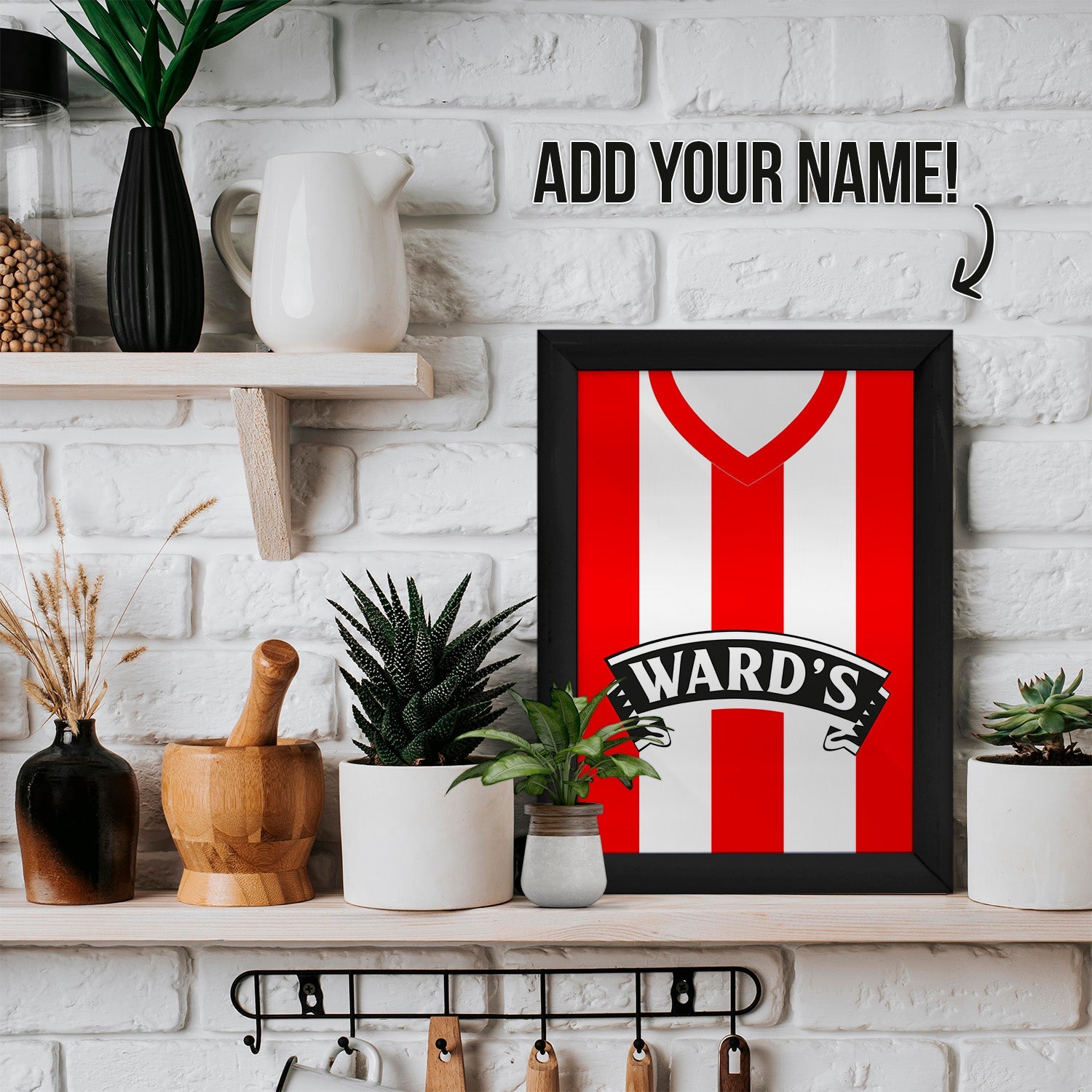 Personalised Sheffield - 1996 Home Shirt - A4 Metal Sign Plaque