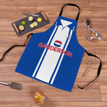 Wednesday 1995 Home Shirt - Personalised Retro Football Novelty Water-Resistant, Lazer Cut (no fraying) Light Weight Adults Apron