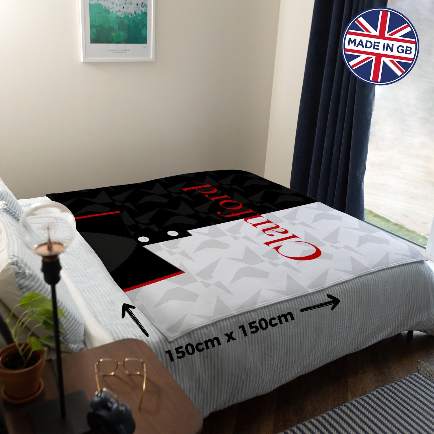 St Mirren 1994 Home - Personalised Retro Fleece Blanket 150cm X 150cm