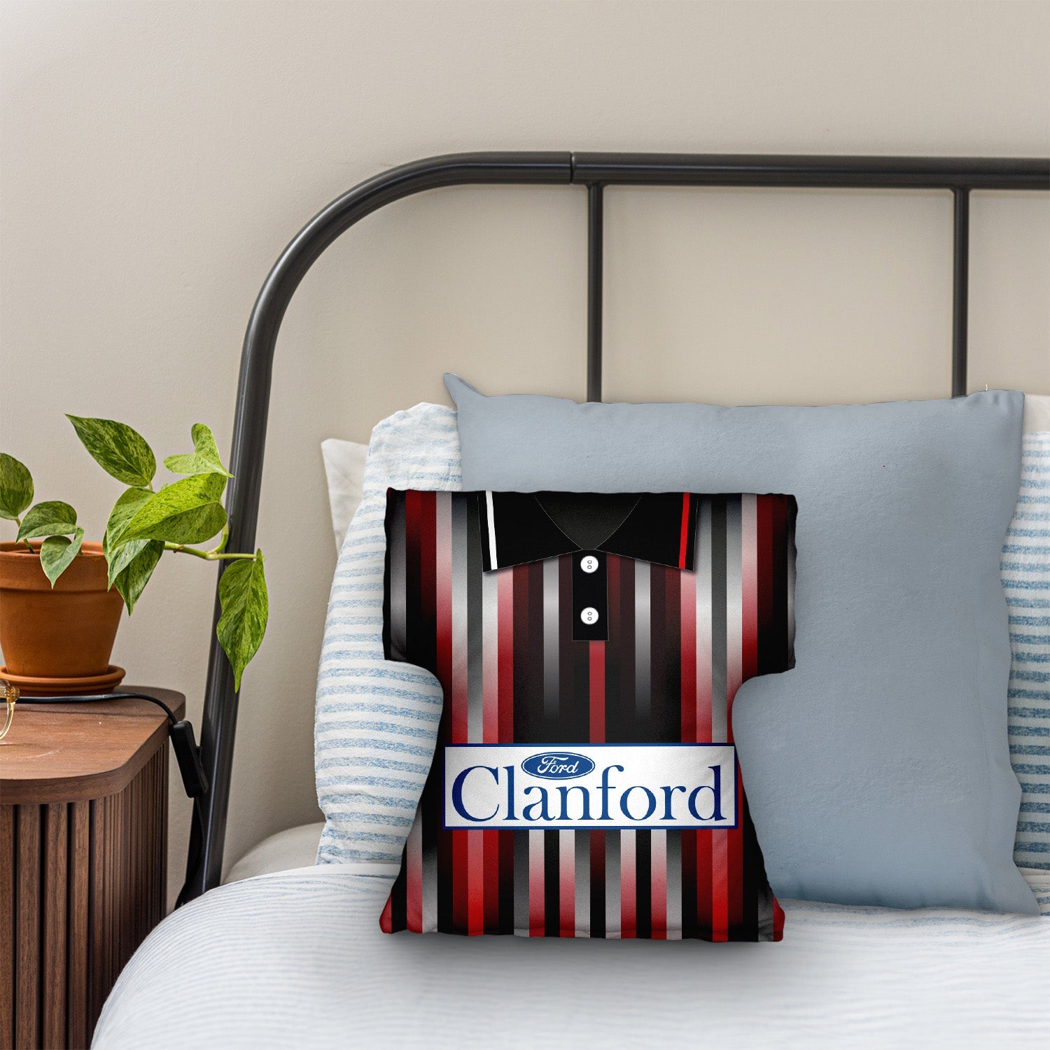 St Mirren 1994 Away Shirt - Personalised Retro Shirt Cushion