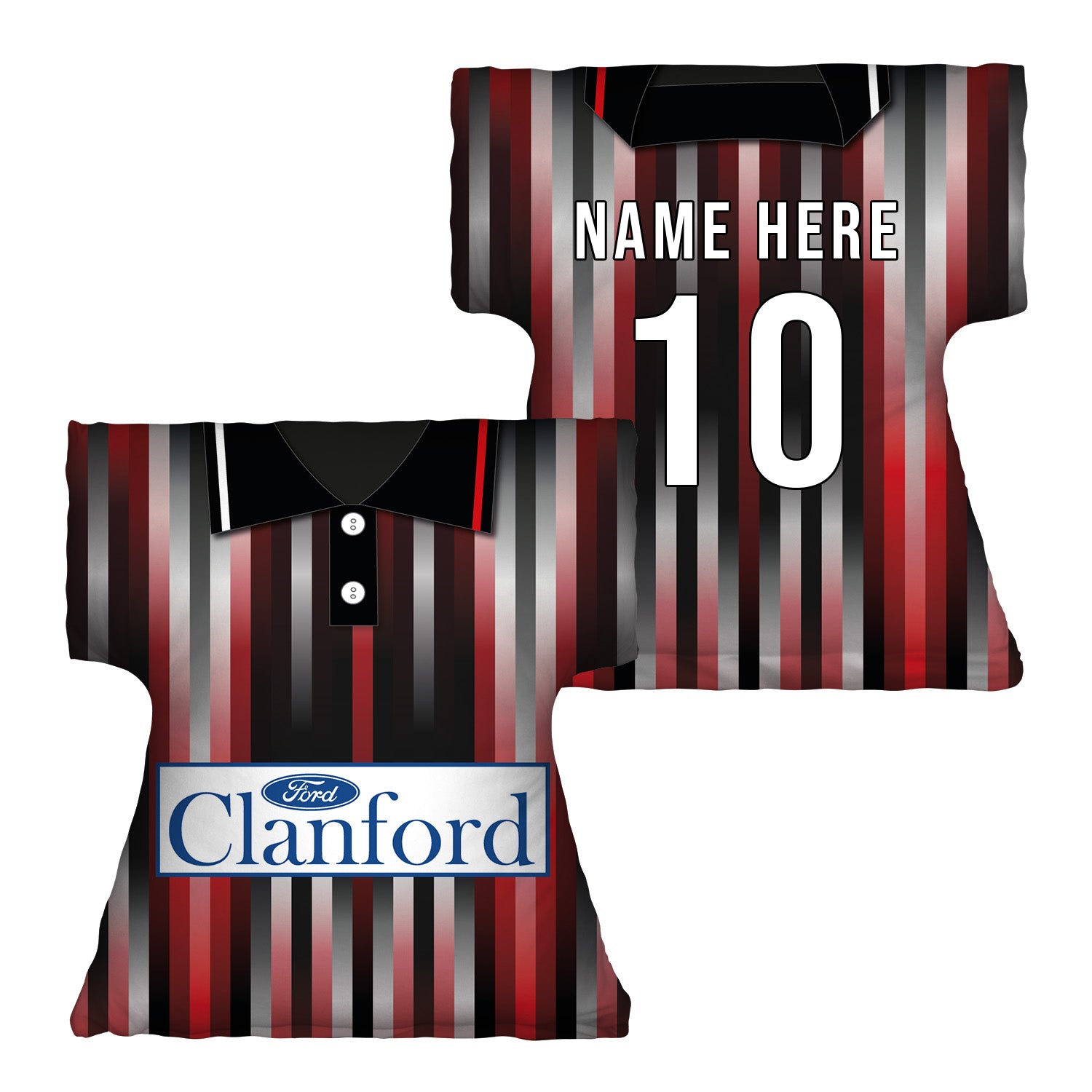 St Mirren 1994 Away Shirt - Personalised Retro Shirt Cushion