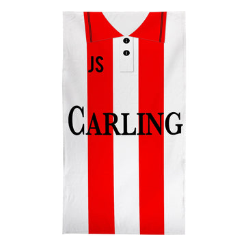 Stoke - 1994 Home Shirt - Personalised Retro Lightweight, Microfibre Beach Towel - 150cm x 75cm