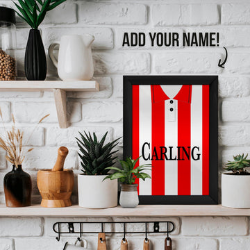 Personalised Stoke 1994 - Home Shirt - A4 Metal Sign Plaque - Frame Options Available