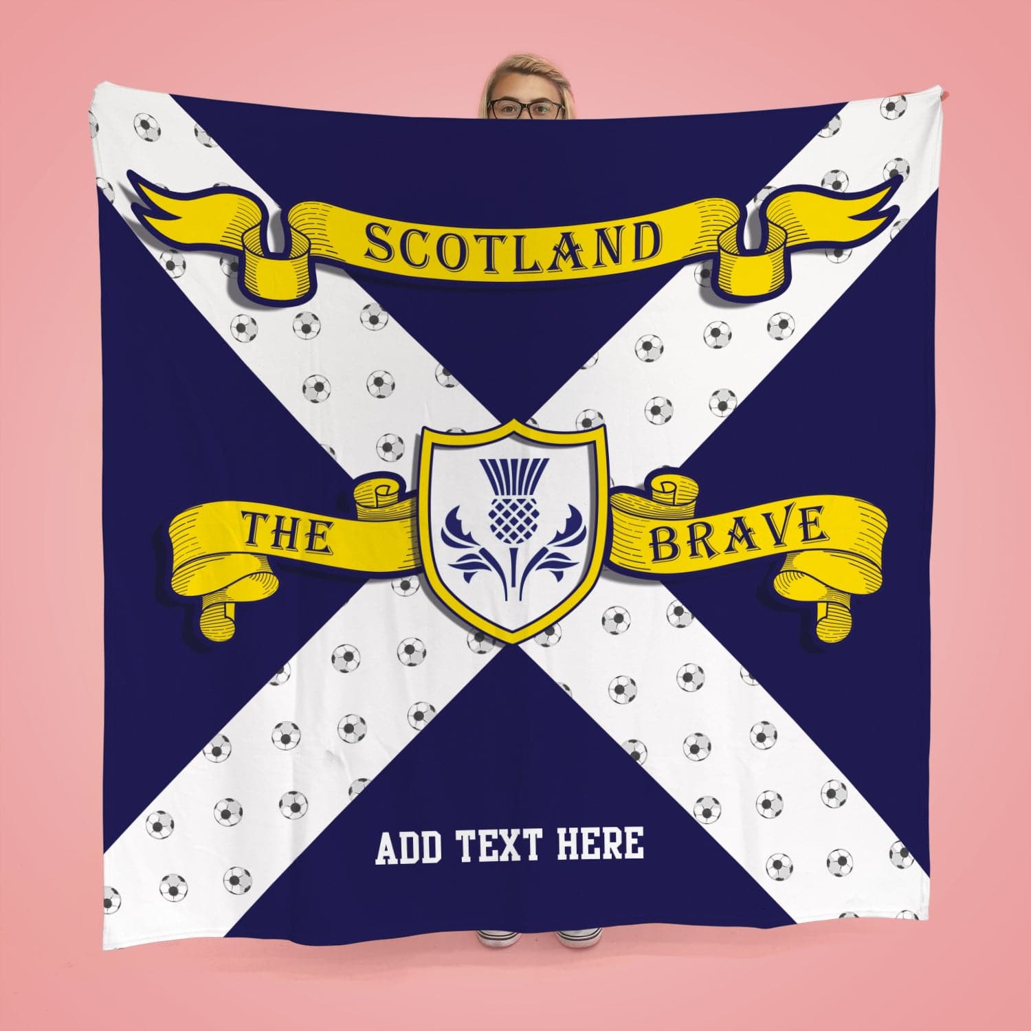 Personalised Scotland - The Brave - Fleece Blanket