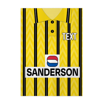 Wednesday 1992 Away Retro Shirt - A4 Personalised Metal Sign Plaque - Frame Options Available