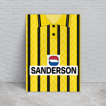 Wednesday 1992 Away Retro Shirt - A4 Personalised Metal Sign Plaque - Frame Options Available