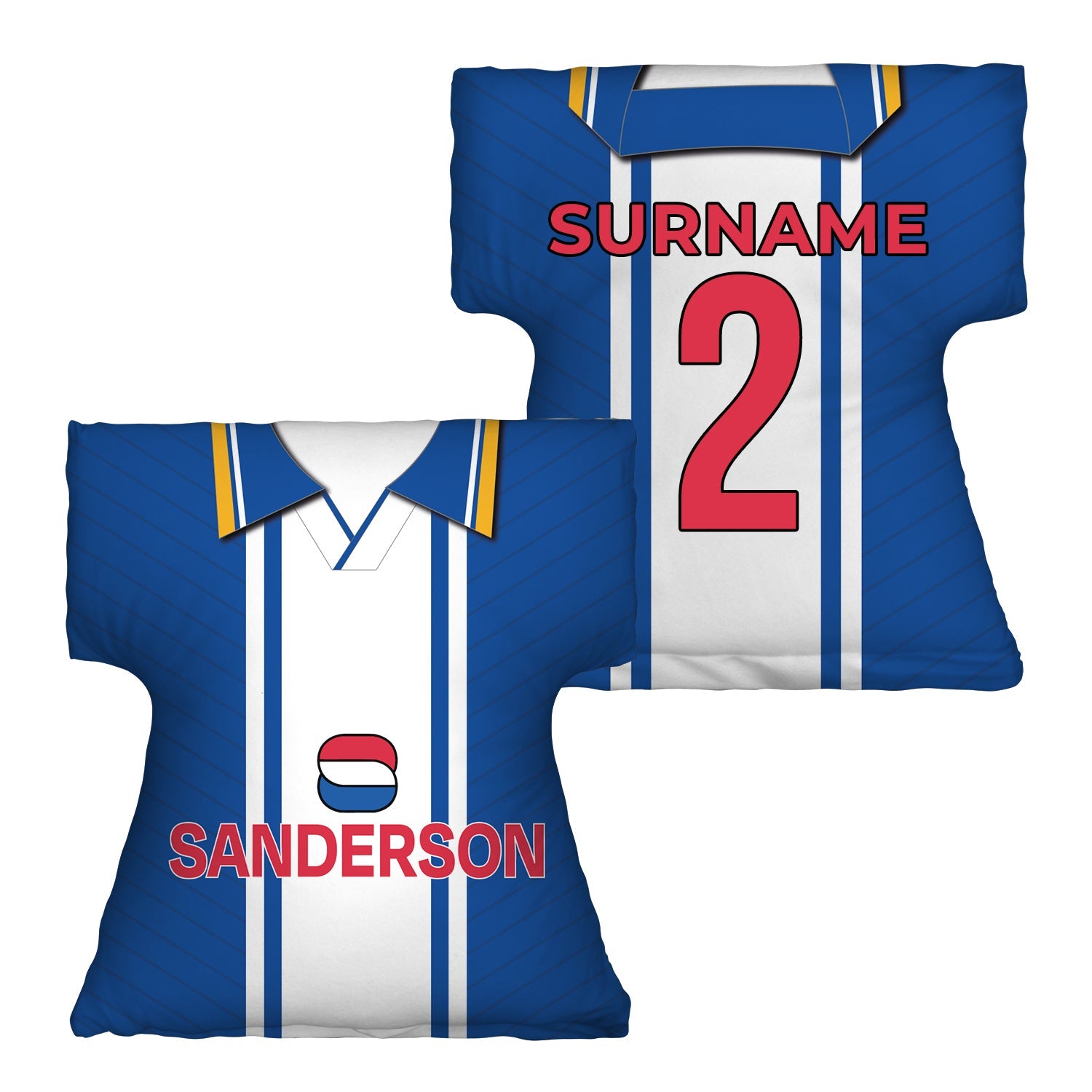 Wednesday 1995 Home Shirt - Personalised Retro Shirt Cushion