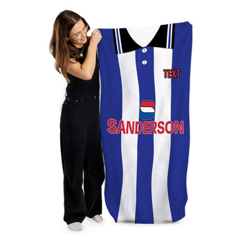 Wednesday 1997 Home Shirt - Personalised Lightweight, Microfibre Retro Beach Towel - 150cm x 75cm