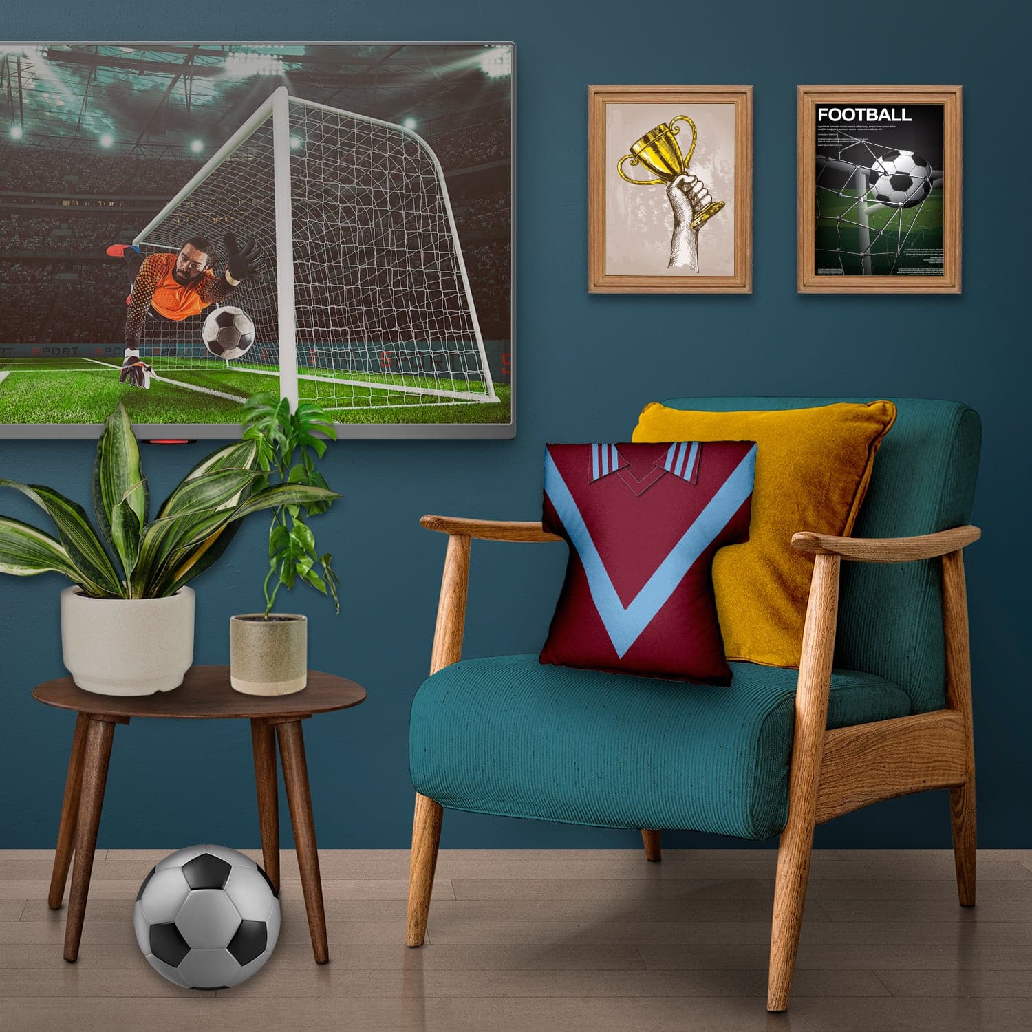 Burnley 1975 Home - Retro  Shirt Cushion