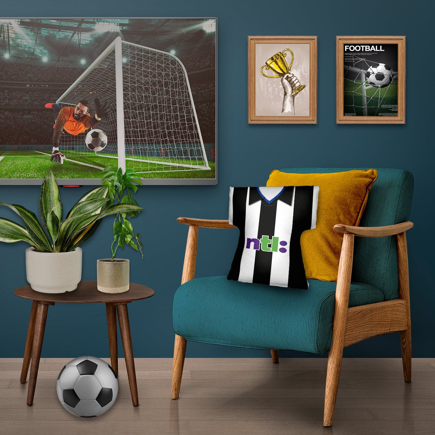 Newcastle 2001 Home - Retro  Shirt Cushion