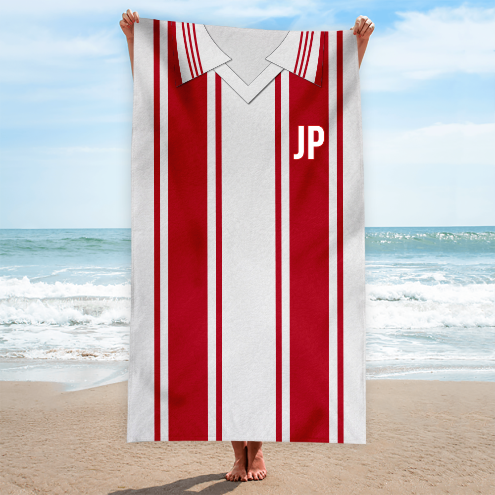 Southampton - 1976 - Home Shirt - Personalised Vintage Beach Towel