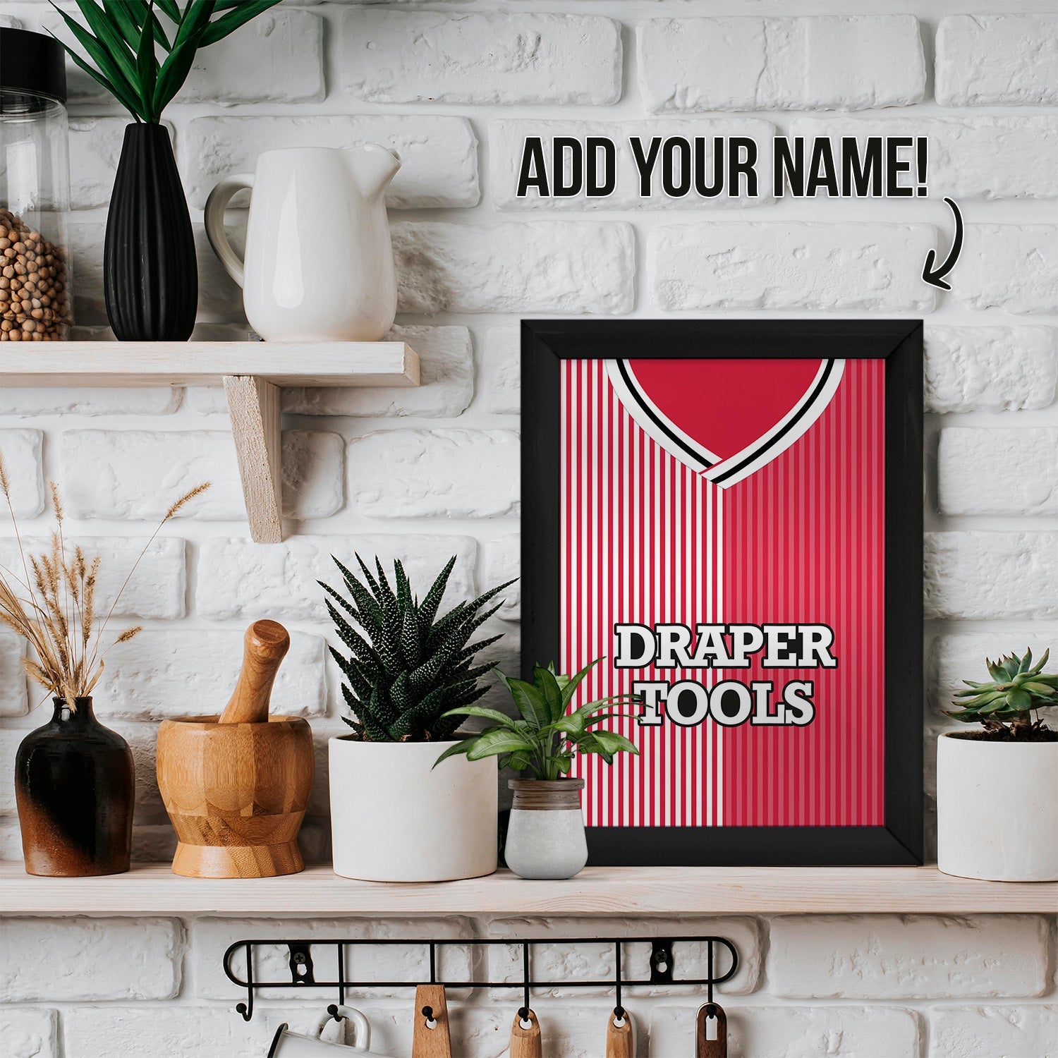 Personalised Southampton 1987 Home Shirt - A4 Metal Sign Plaque