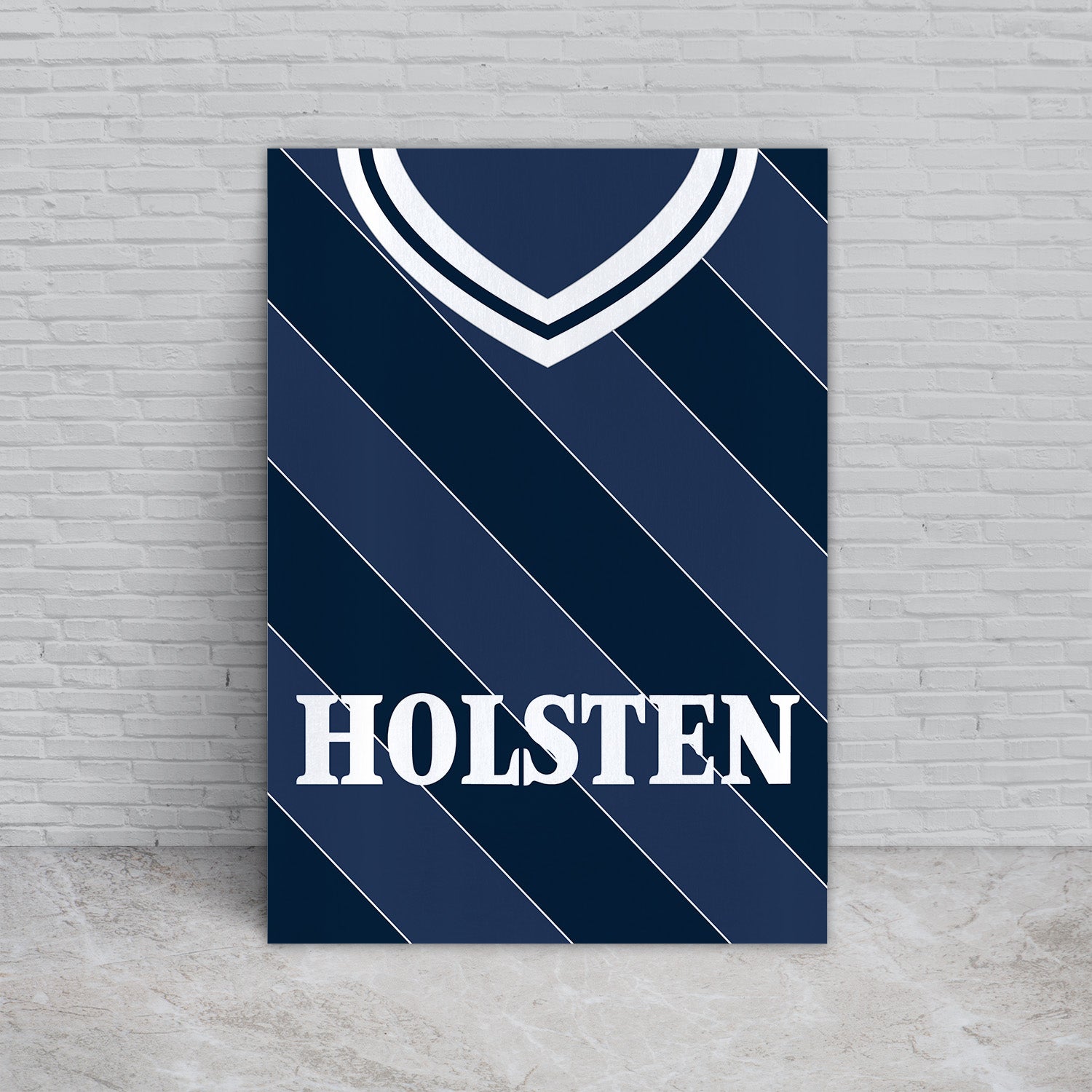 Personalised Totts Retro 1986 Away Shirt - A4 Metal Sign Plaque - Frame Options Available