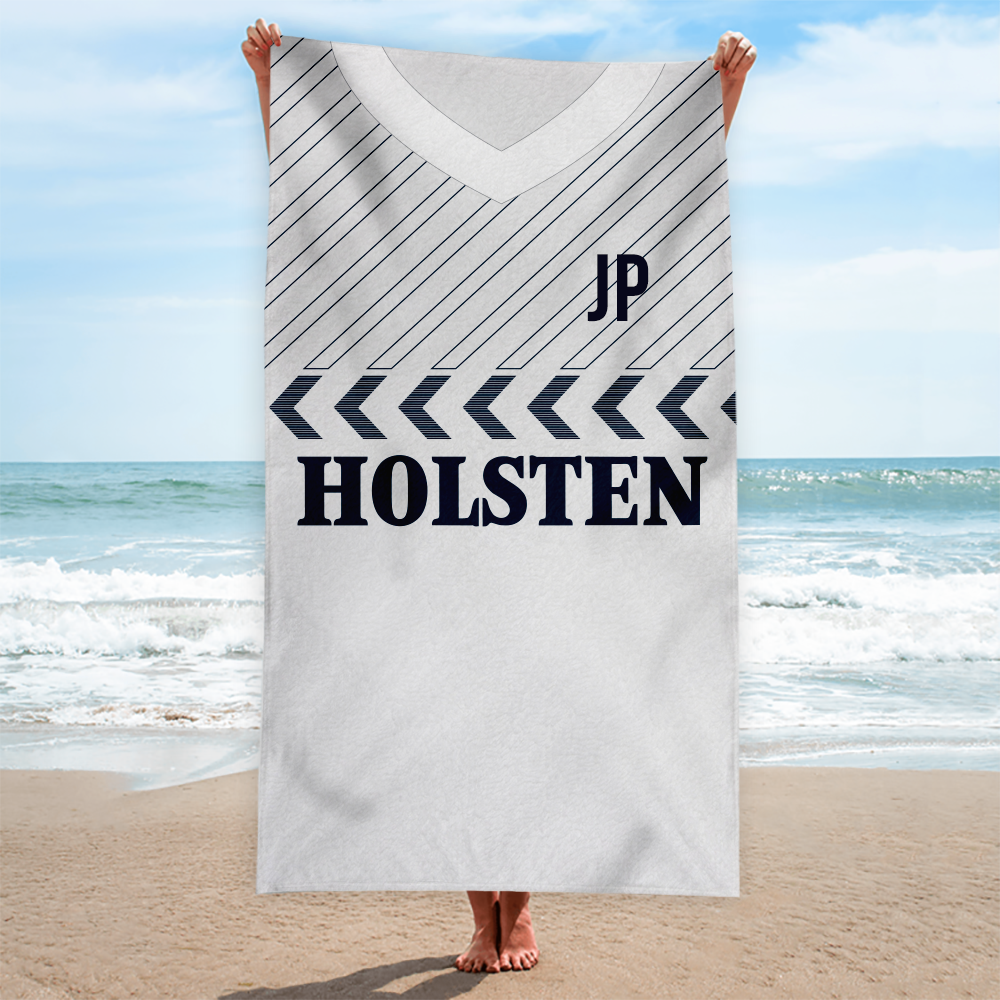 Tottenham Hotspur - 1986 Home Shirt - Personalised Vintage Beach Towel