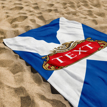 Scotland Flag -Personalised Lightweight, Microfibre Beach Towel