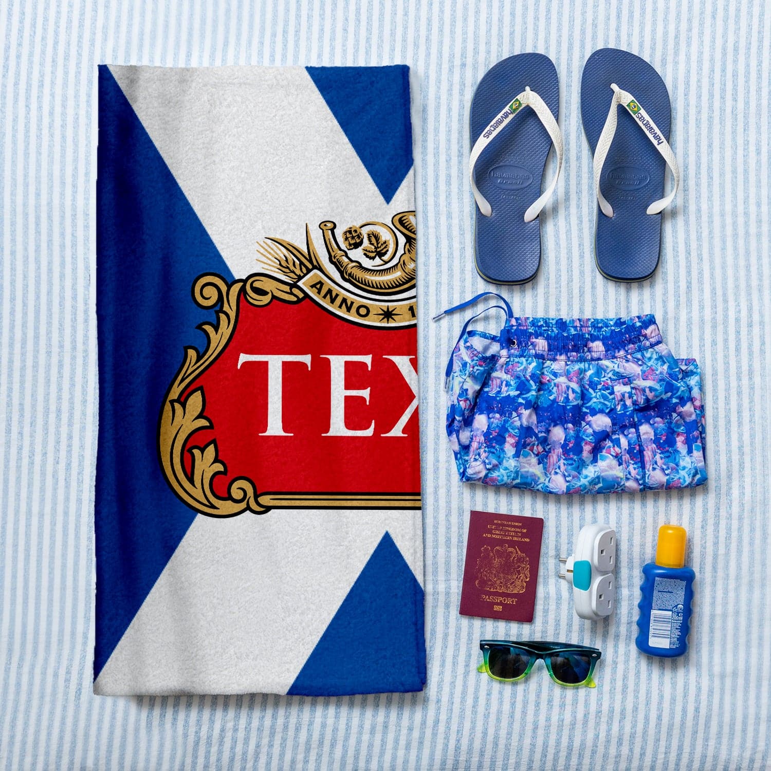 Personalised Beach Towel - Scotland Flag