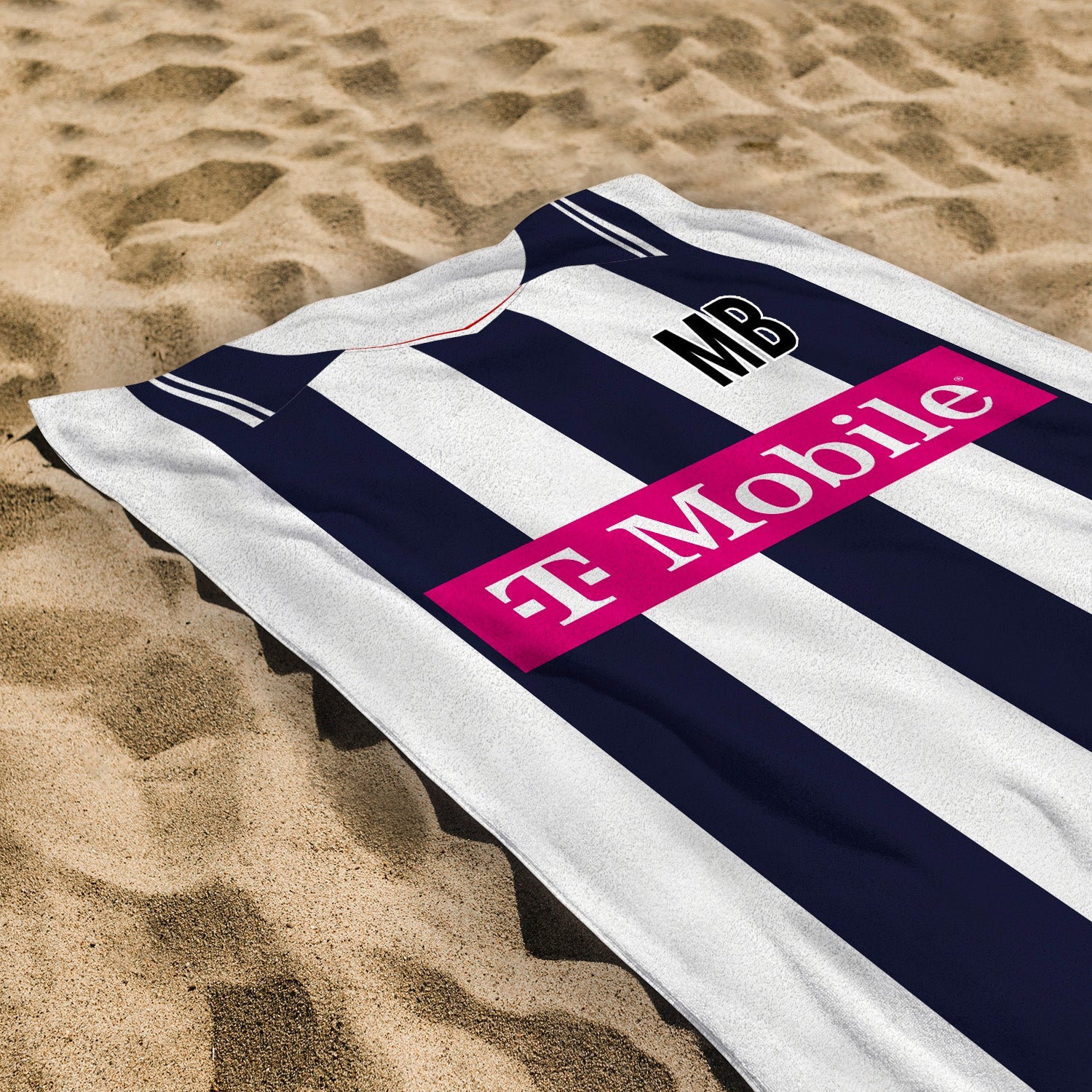 West Brom - 2007 Home Shirt - Personalised Retro Beach Towel