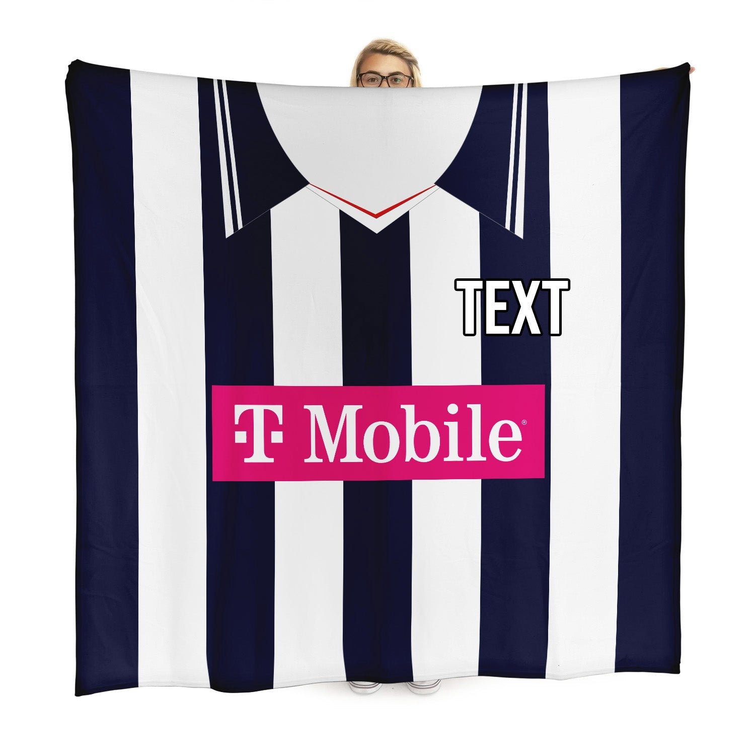 West Bromwich - 2007 Home Shirt - Personalised Retro Fleece Blanket