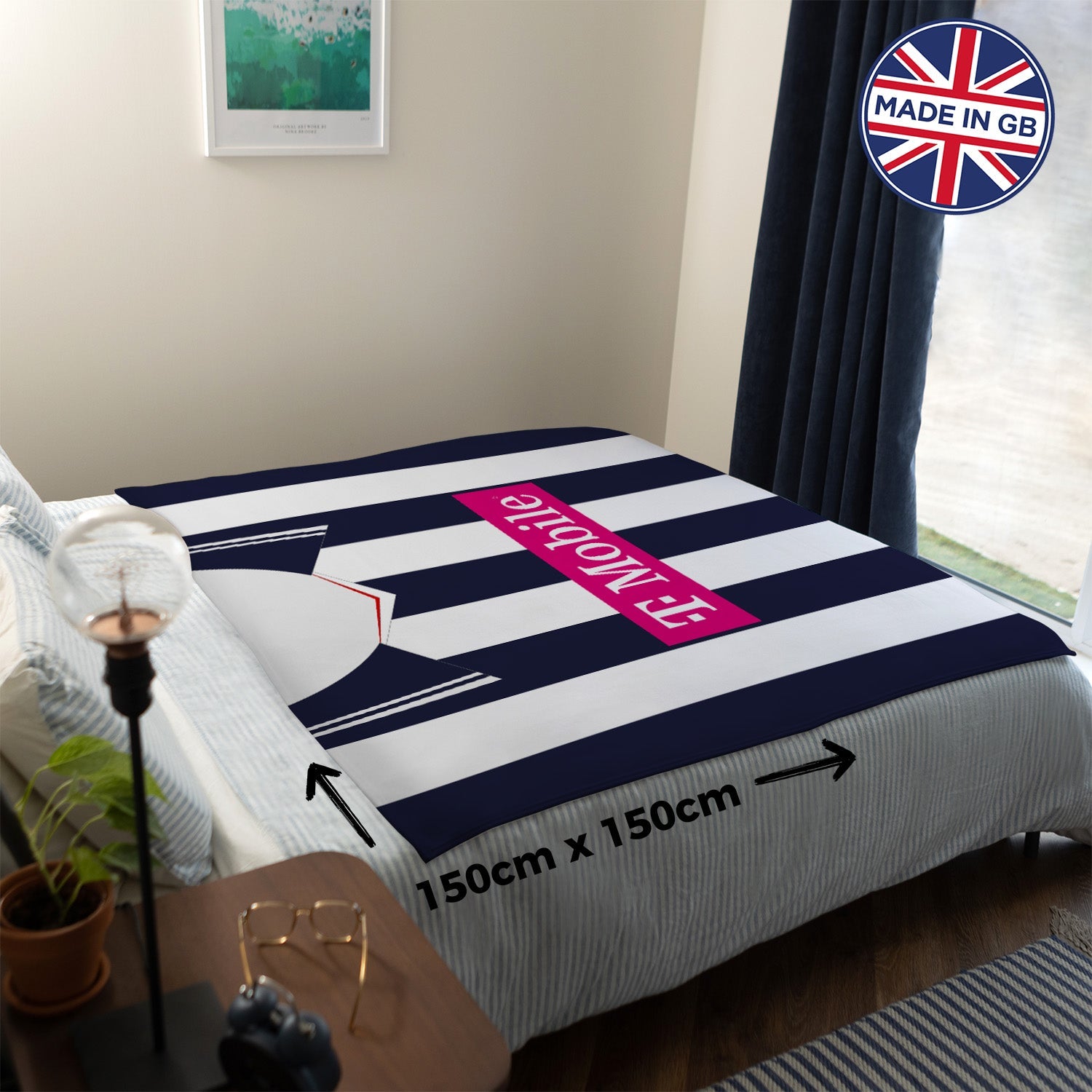 West Bromwich - 2007 Home Shirt - Personalised Retro Fleece Blanket