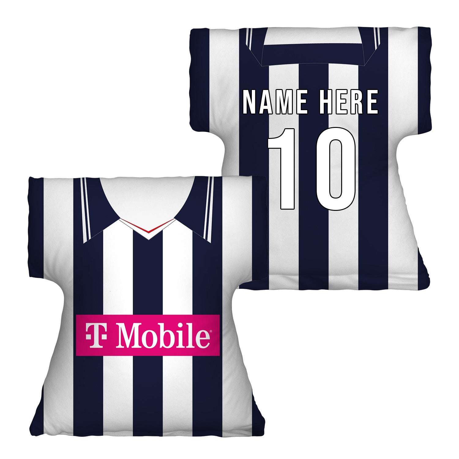 West Brom - 2007 Home Shirt - Personalised Retro Shirt Cushion