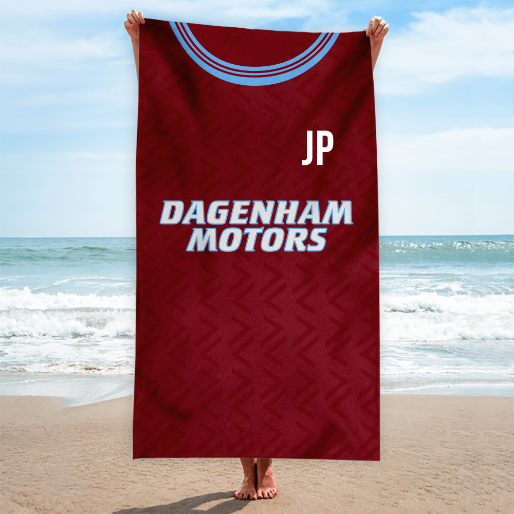 West Ham - 1994 Home Shirt - Personalised Vintage Beach Towel