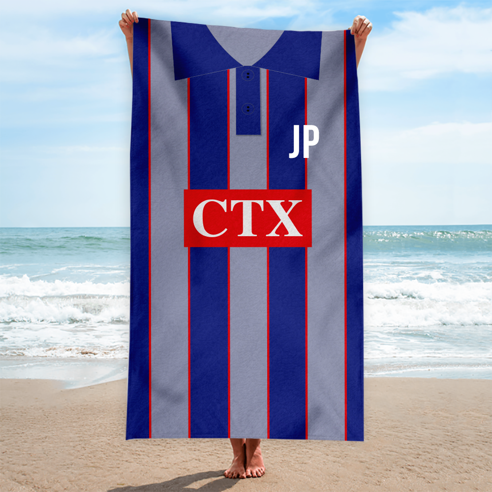 Watford - 1998 - Away Shirt - Personalised Vintage Beach Towel