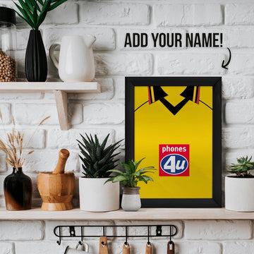 Personalised Watford 1999 - Home Shirt - A4 Metal Sign Plaque - Frame Options Available