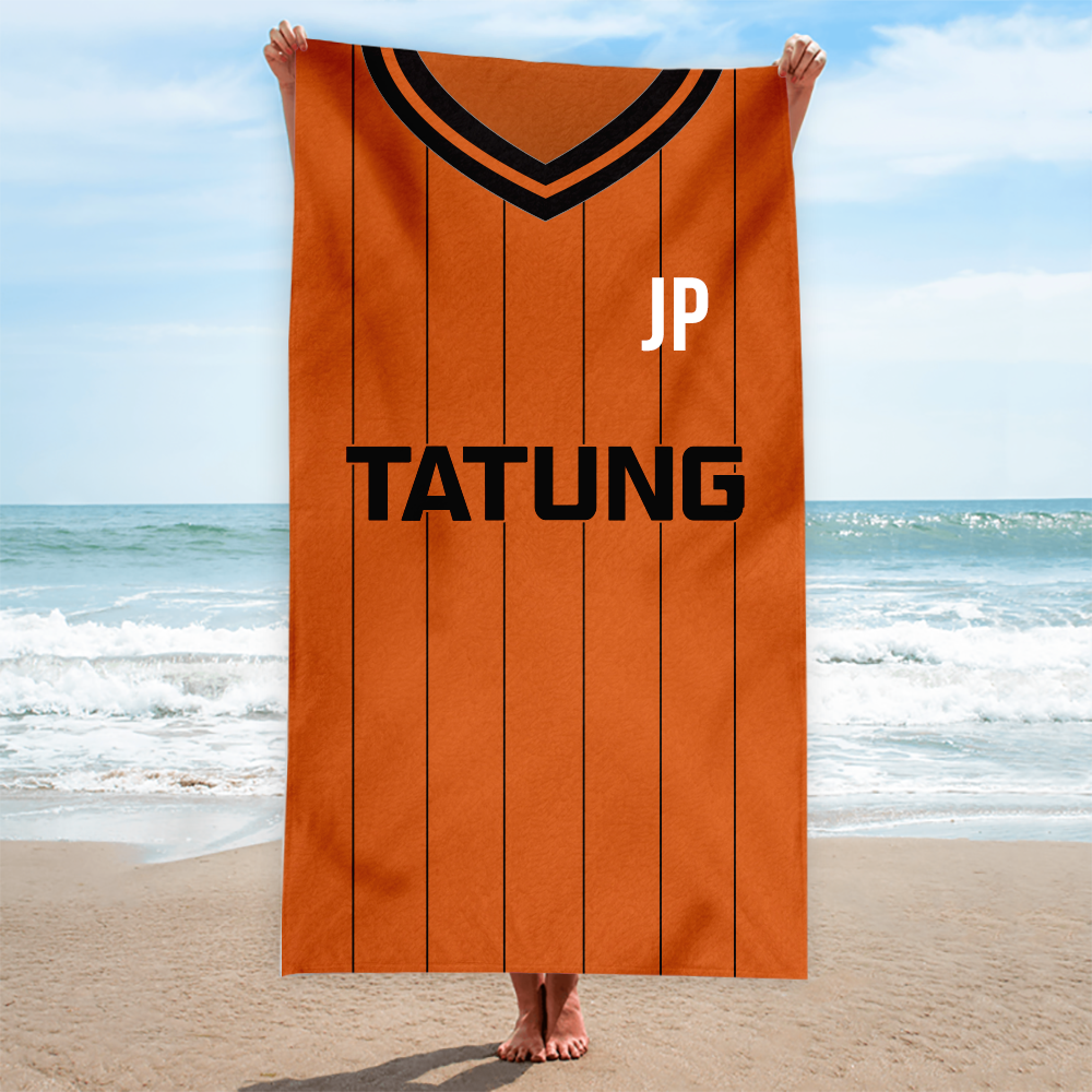 Wolves - 1982 Home Shirt - Personalised Vintage Beach Towel