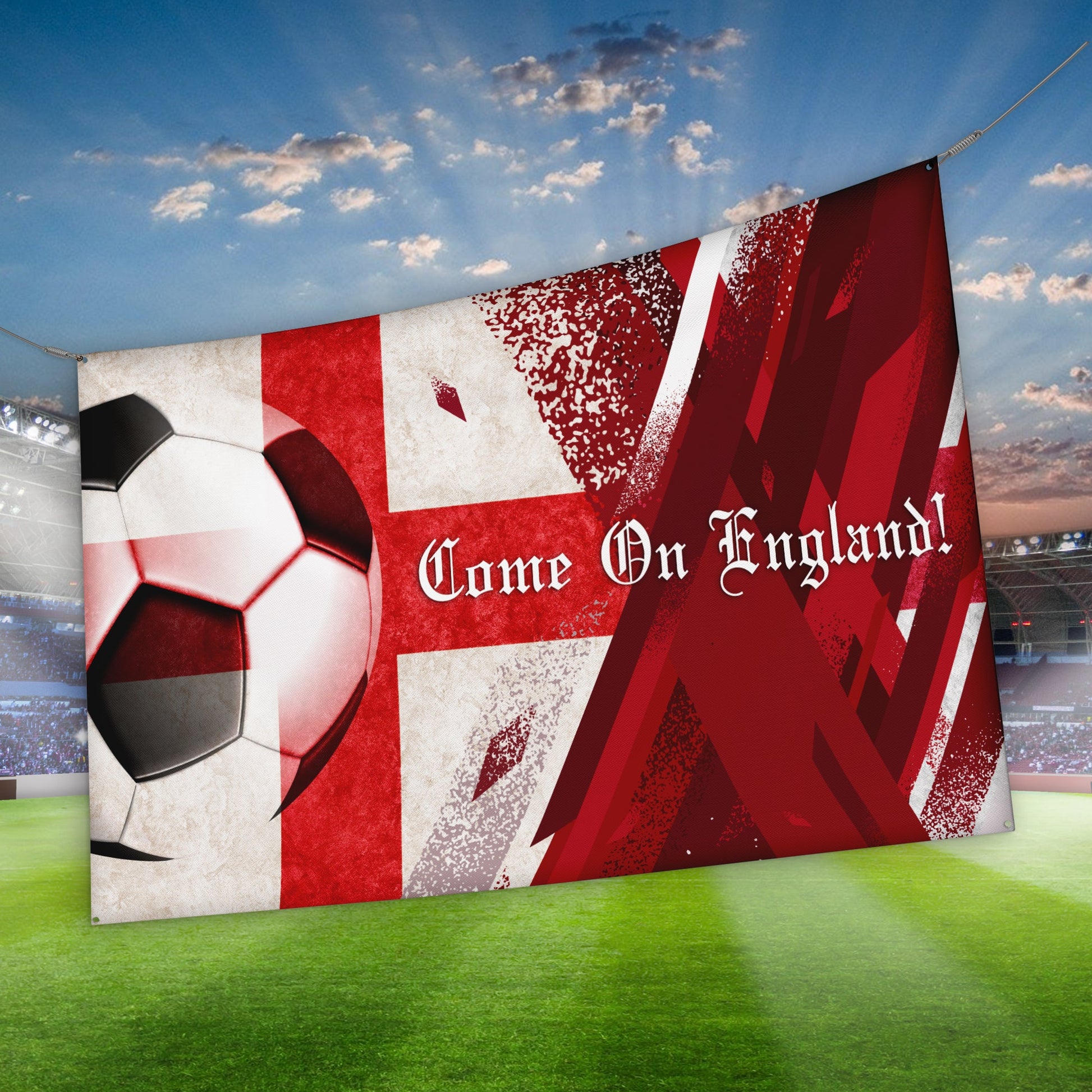 Come on England! - World Cup - Personalised 5ft x 3ft Fabric Banner