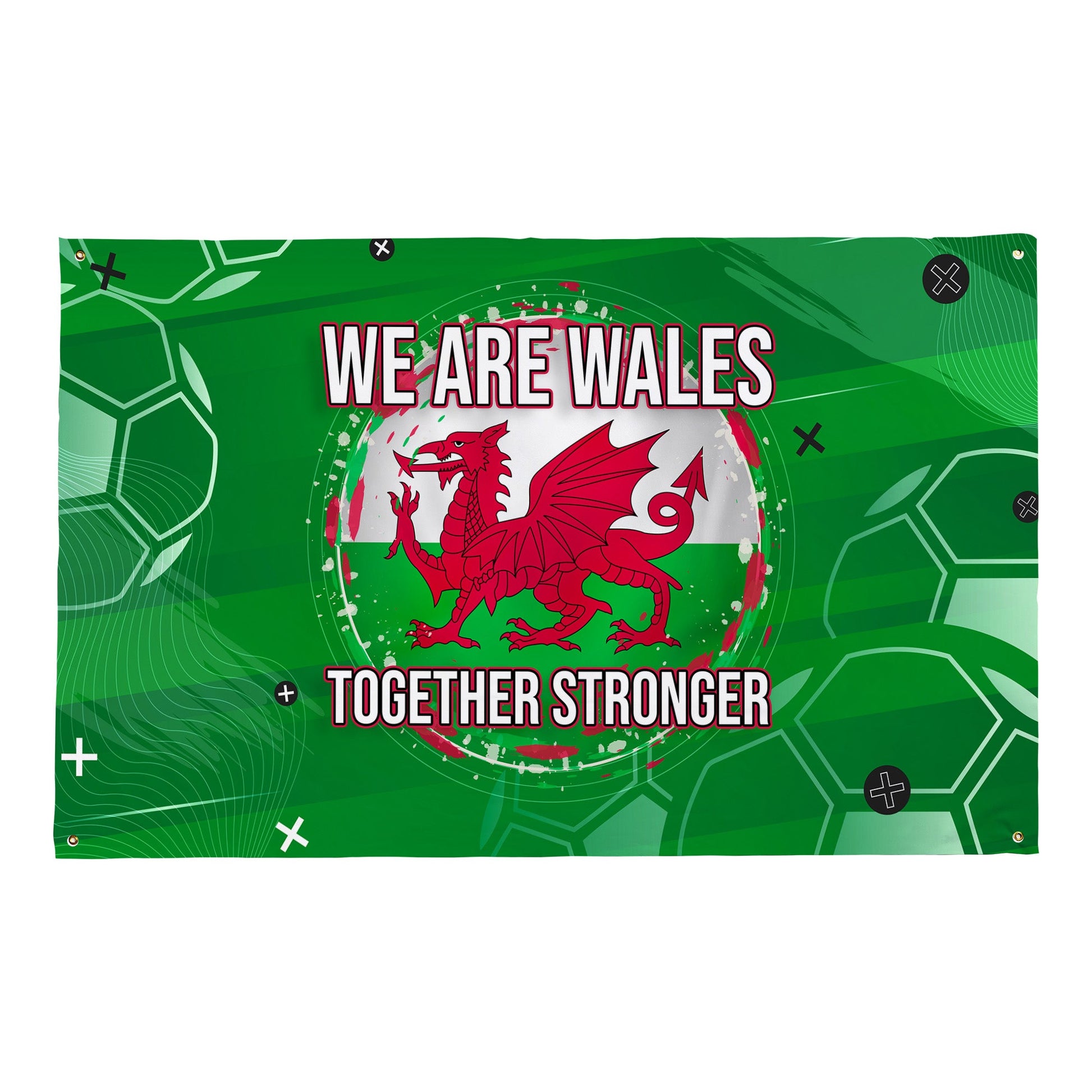 Wales - Together stronger - World Cup - Personalised 5ft x 3ft Fabric Banner