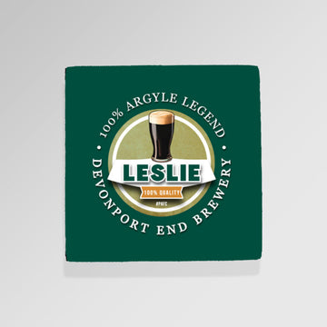 Plymouth Leslie - Football Coaster - Square Or Circle